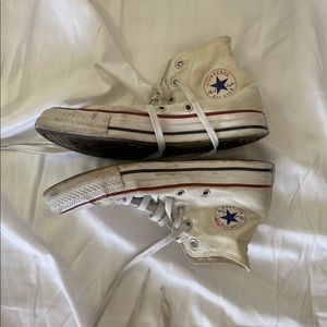 White Converse High Tops